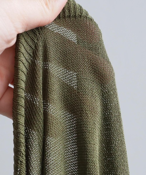 antiqua（アンティカ）の「ドルマンニットカーディガン（ニット/セーター・レディース・カーキ/ブラック・ONESIZE）」の21枚目の写真