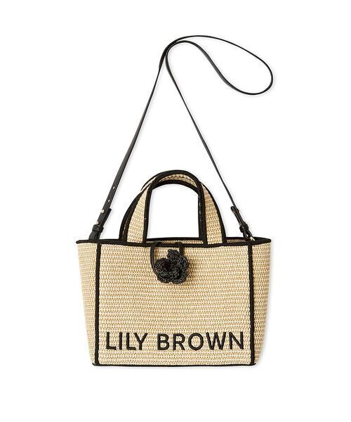 すぐ届く【MARY QUANT】LILY BROWNコラボ ジュートロゴトート LILY BROWN×MARY QUANT】ジュートロゴトート(バッグ)｜LILY
