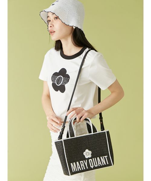【LILY BROWN×MARY QUANT】ジュートロゴトート WHT 限定カラー】【LILY BROWN×MARY QUANT】ジュートロゴトート