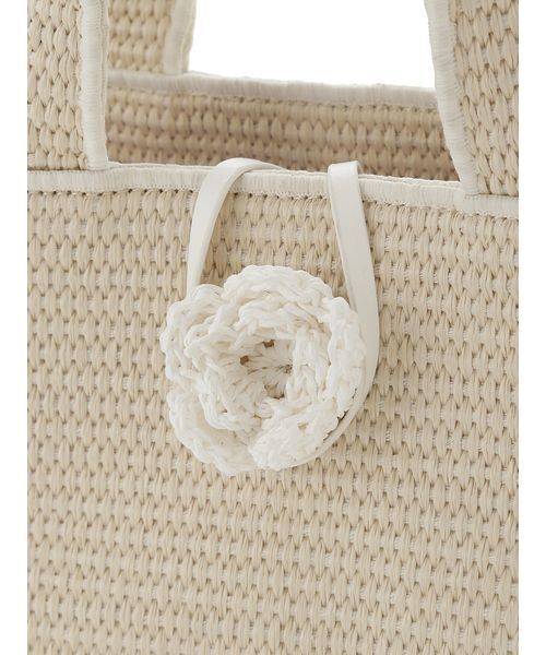 【LILY BROWN×MARY QUANT】ジュートロゴトート WHT 限定カラー】【LILY BROWN×MARY QUANT】ジュートロゴトート