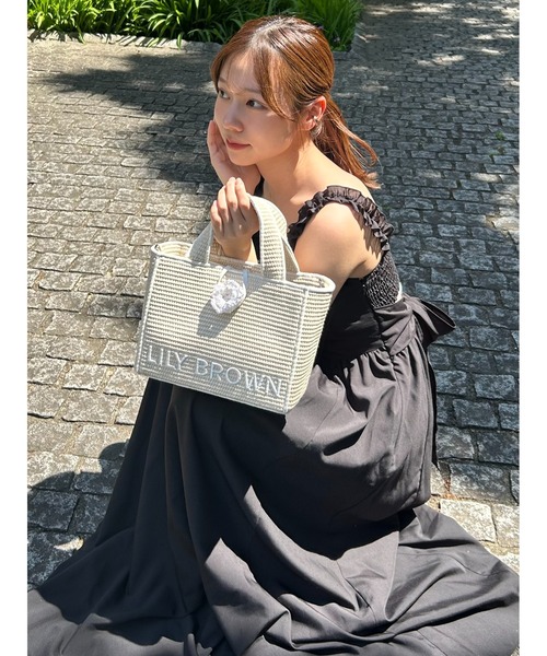 限定カラー】【LILY BROWN×MARY QUANT】ジュートロゴトート