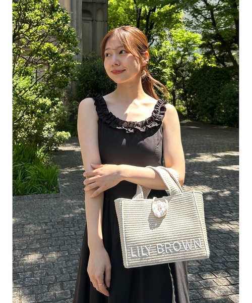 限定カラー】【LILY BROWN×MARY QUANT】ジュートロゴトート