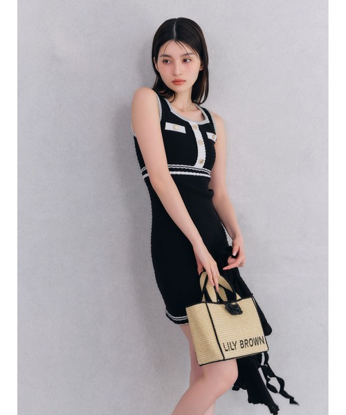限定カラー】【LILY BROWN×MARY QUANT】ジュートロゴトート