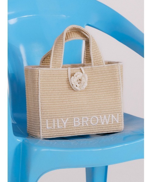 LILY BROWN(リリーブラウン)の「【限定カラー】【LILY BROWN×MARY QUANT】ジュートロゴトート(ショルダーバッグ・レディース・ピンク/ホワイト/ベージュ/ブラック・FREE)」の12枚目の写真