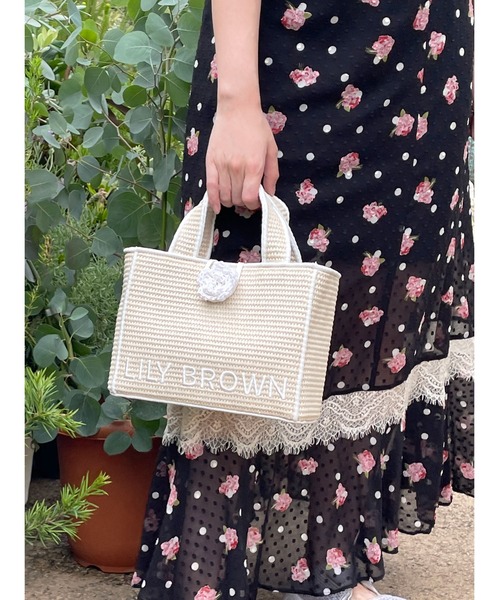限定カラー】【LILY BROWN×MARY QUANT】ジュートロゴトート