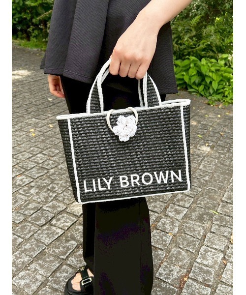 【LILY BROWN×MARY QUANT】ジュートロゴトート 限定カラー】【LILY BROWN×MARY QUANT】ジュートロゴトート