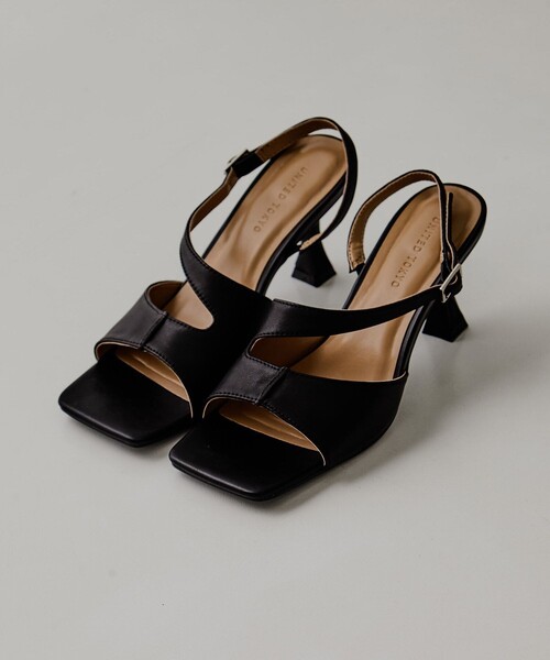 【UNITED TOKYO】Cow Leather Curvy Mule セール】Cow Leather Curvy Mule｜美脚見え/本革（サンダル）｜UNITED