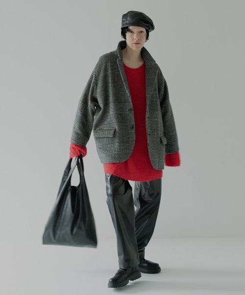 RYU(リュー)の「vegan leather bag(トートバッグ・レディース・ブラック/スモークピンク・FREE)」の3枚目の写真