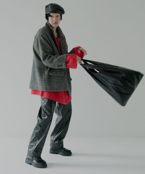 RYU(リュー)の「vegan leather bag(トートバッグ・レディース・ブラック/スモークピンク・FREE)」の4枚目の写真