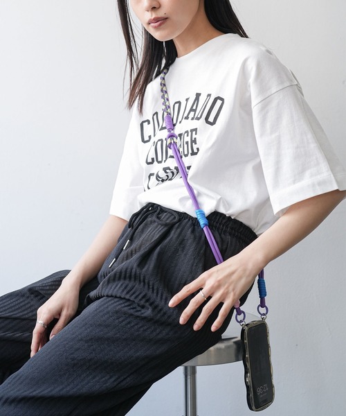 mili an deni(ミリアンデニ)の「カラフルロープストラップ(ウォレットチェーン・レディース・ブルー/グリーン/ピンク/パープル・F)」の1枚目の写真