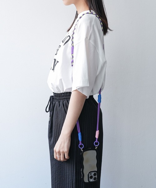 mili an deni(ミリアンデニ)の「カラフルロープストラップ(ウォレットチェーン・レディース・ブルー/グリーン/ピンク/パープル・F)」の11枚目の写真