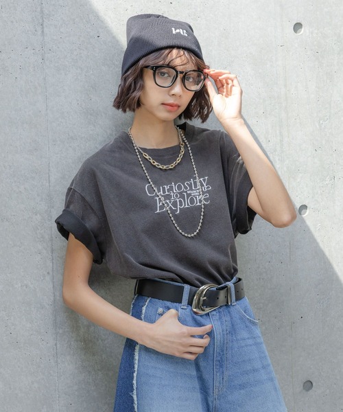PAGEBOY（ページボーイ）の「エンブロイダリーロゴＴシャツ（Tシャツ/カットソー・レディース・オフホワイト/チャコールグレー/ブルー系その他・LARGE/MEDIUM）」の20枚目の写真