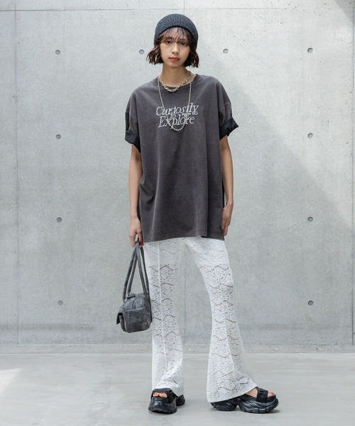 PAGEBOY（ページボーイ）の「エンブロイダリーロゴＴシャツ（Tシャツ/カットソー・レディース・オフホワイト/チャコールグレー/ブルー系その他・LARGE/MEDIUM）」の19枚目の写真