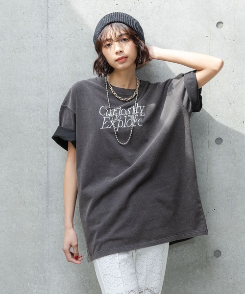 PAGEBOY（ページボーイ）の「エンブロイダリーロゴＴシャツ（Tシャツ/カットソー・レディース・オフホワイト/チャコールグレー/ブルー系その他・LARGE/MEDIUM）」の17枚目の写真