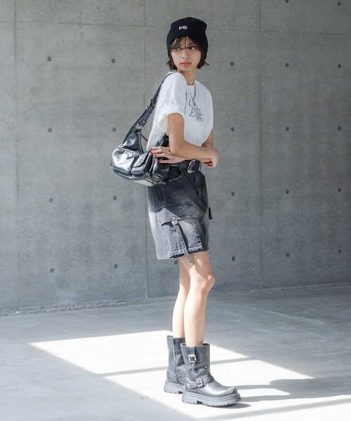 PAGEBOY（ページボーイ）の「エンブロイダリーロゴＴシャツ（Tシャツ/カットソー・レディース・オフホワイト/チャコールグレー/ブルー系その他・LARGE/MEDIUM）」の10枚目の写真