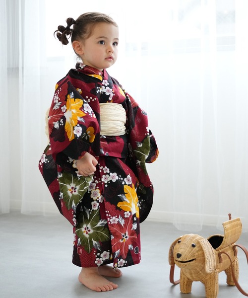 ニコアンティーク　utatane キッズ浴衣 utatane｜ニコアンティーク kids 子供浴衣3点セット 女の子