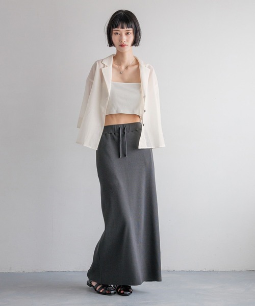 LOWRYS FARM（ローリーズファーム）の「シアーカイキンシャツＳＳ　451978（シャツ/ブラウス・レディース・アイボリー/ブラック/ブラウン/グリーン・SHORT/LONG）」の6枚目の写真