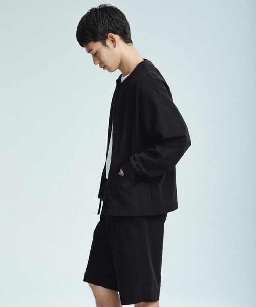 ADAM ET ROPE'（アダムエロペ）の「接触冷感【MINUS】クルーネック カーディガン（カーディガン/ボレロ・メンズ・ブラック/ネイビー/グリーン系その他・L/M）」の6枚目の写真