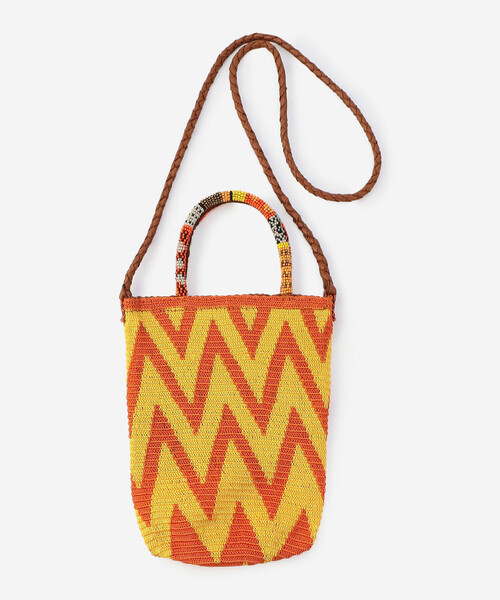 Bshop（ビショップ）の「en shalla | ハンドクロシェ 2WAYハンドバッグ WOMEN（バックパック/リュック・レディース・イエロー系その他/グリーン系その他・ONE）」の4枚目の写真