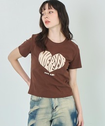ANAP | フロッキー ハート ロゴ プリント Tシャツ(Tシャツ/カットソー)