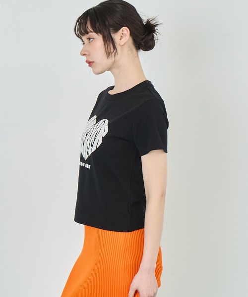 セール】フロッキー ハート ロゴ プリント Tシャツ（Tシャツ