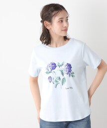 LAURA ASHLEY (13) 総柄 花柄 カットソー チュニック 半袖