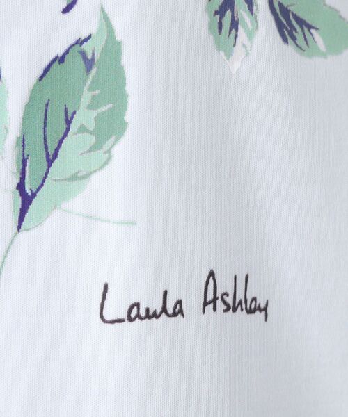 LAURA ASHLEY(ローラアシュレイ)の「【コットン100%/洗える】ハイドランジア柄Tシャツ(Tシャツ/カットソー・レディース・サックスブルー/オフホワイト/ネイビー・38/40)」の11枚目の写真