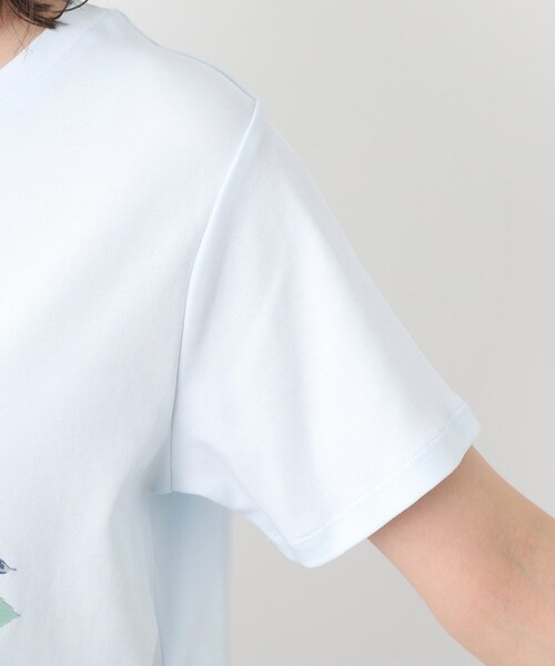 LAURA ASHLEY(ローラアシュレイ)の「【コットン100%/洗える】ハイドランジア柄Tシャツ(Tシャツ/カットソー・レディース・サックスブルー/オフホワイト/ネイビー・38/40)」の20枚目の写真