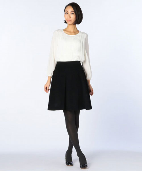 NOLLEY’S(ノーリーズ)の「ウールビーバーフレアスカート 【CLASSY掲載】(スカート・レディース・ブラック/ネイビー/オフホワイト/ライトグレー・34/38/36)」の16枚目の写真