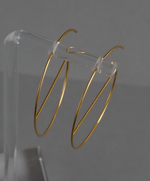 abaskdesign（アバスクデザイン）の「金属アレルギー対応 オープンサークルラインピアス（ピアス（両耳用）・レディース・ゴールド・FREE）」の12枚目の写真