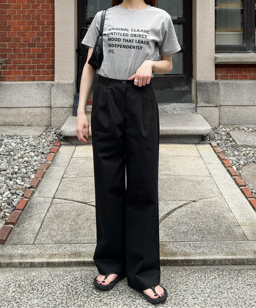 LE MORE(リモア)の「マルチロゴプリントTシャツ(Tシャツ/カットソー・レディース・グレー/アイボリー・FREE)」の5枚目の写真