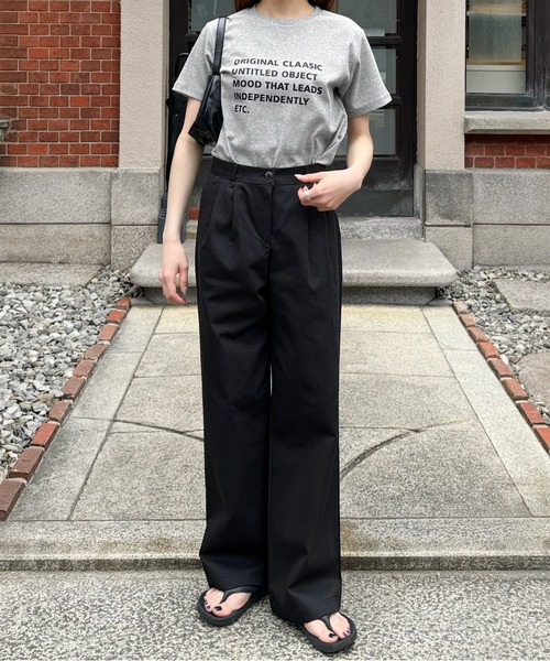 LE MORE(リモア)の「マルチロゴプリントTシャツ(Tシャツ/カットソー・レディース・グレー/アイボリー・FREE)」の6枚目の写真