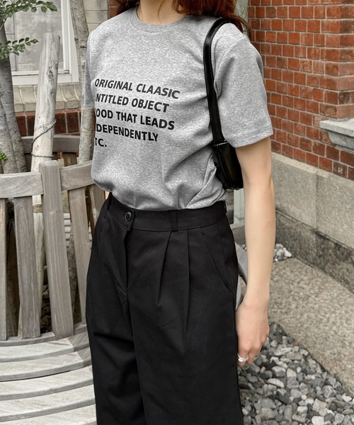 LE MORE(リモア)の「マルチロゴプリントTシャツ(Tシャツ/カットソー・レディース・グレー/アイボリー・FREE)」の10枚目の写真