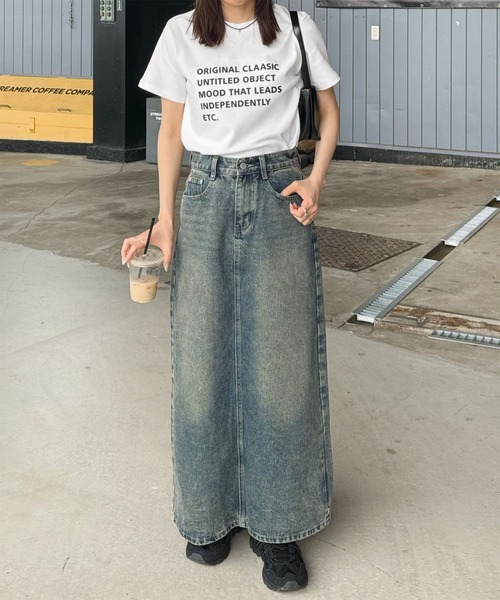 LE MORE(リモア)の「マルチロゴプリントTシャツ(Tシャツ/カットソー・レディース・グレー/アイボリー・FREE)」の16枚目の写真