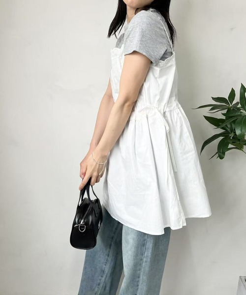 mebole(メボレ)の「サイドリボンミニキャミワンピース(ワンピース・レディース・ホワイト・FREE)」の14枚目の写真