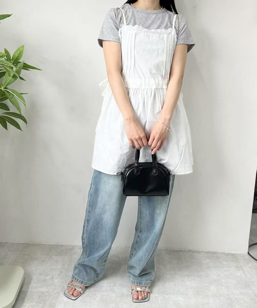 mebole(メボレ)の「サイドリボンミニキャミワンピース(ワンピース・レディース・ホワイト・FREE)」の12枚目の写真
