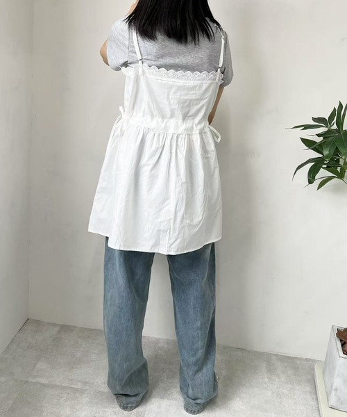 mebole(メボレ)の「サイドリボンミニキャミワンピース(ワンピース・レディース・ホワイト・FREE)」の3枚目の写真