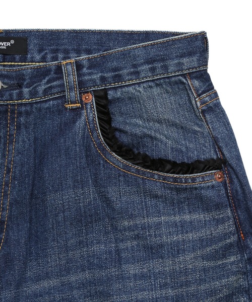 UNDERCOVER（アンダーカバー）の「UC2E8502（デニムパンツ・レディース・インディゴブルー/ブラック・1/2）」の5枚目の写真