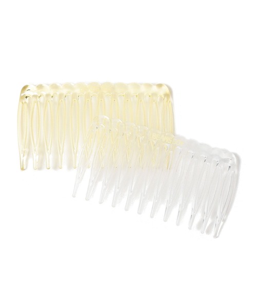 BEAMS BOY（ビームスボーイ）の「クリアコーム ２P（その他ヘアアクセサリー・レディース・イエロー/ブラウン・ONE SIZE）」の2枚目の写真