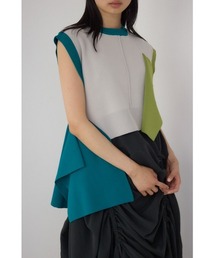 PLUS | 【PLUS】アシンメトリードレープニットベスト(ベスト)