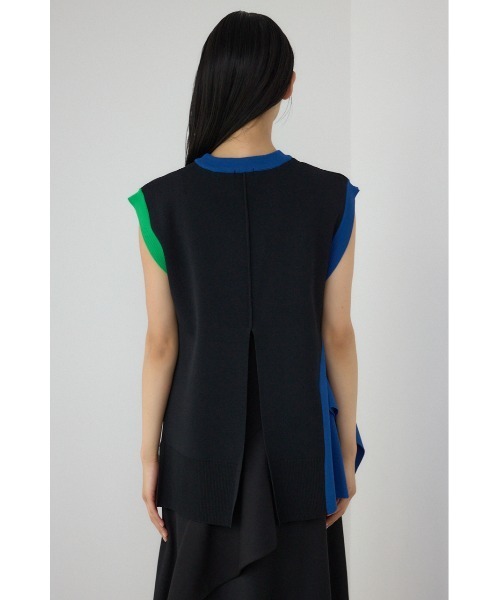 PLUS(プラス)の「【PLUS】アシンメトリードレープニットベスト(ベスト・レディース・ブラック/グレー系その他/ブラック系その他・FREE)」の21枚目の写真