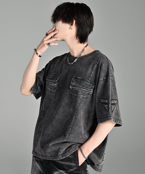 ADRER（アドラー）の「-High-End Line- Oversized 6design Tee / ハイエンドラインオーバーサイズ6デザインT（Tシャツ/カットソー・メンズ・ブラック系1/ブラック系2/ブラック系3/ブラック系4/グレー系1/グレー系2・S/M/L/XS）」の2枚目の写真