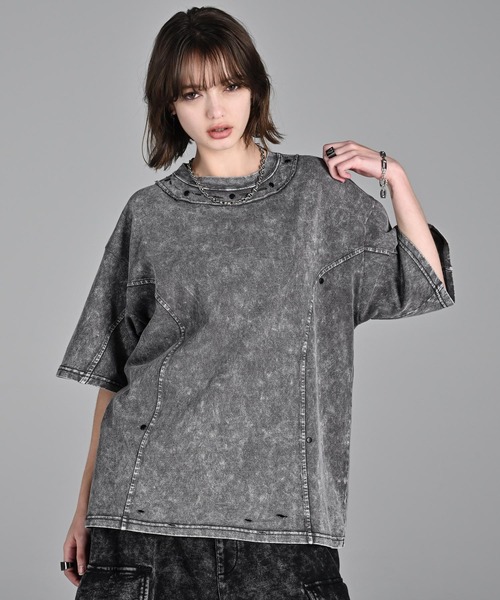 ADRER（アドラー）の「-High-End Line- Oversized 6design Tee / ハイエンドラインオーバーサイズ6デザインT（Tシャツ/カットソー・メンズ・ブラック系1/ブラック系2/ブラック系3/ブラック系4/グレー系1/グレー系2・S/M/L/XS）」の6枚目の写真