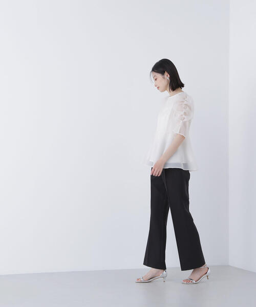 シアーペプラムブラウス NATURAL BEAUTY BACIC シアーペプラムブラウス｜ナチュラルビューティーベーシックの