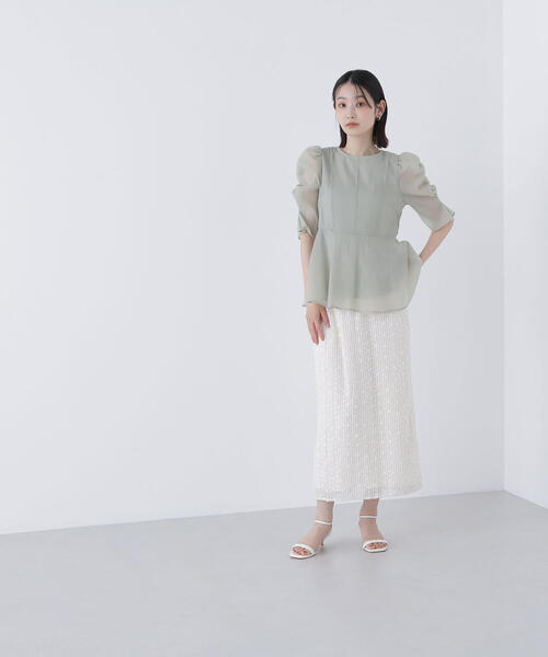 ◇シアーペプラムブラウス（シャツ/ブラウス）｜NATURAL BEAUTY