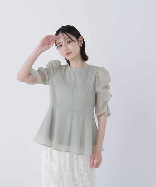 NATURAL BEAUTY BASIC - 新品　ナチュラルビューティーベーシック　フラワーオパールペプラムブラウス 楽天市場】フラワーオパールペプラムブラウス NATURAL BEAUTY