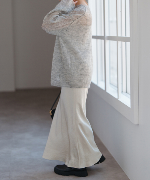 Spick & Span（スピックアンドスパン）の「《追加》サテンフレアスカート（スカート・レディース・アイボリー/ブラウン・34/36/38）」の18枚目の写真