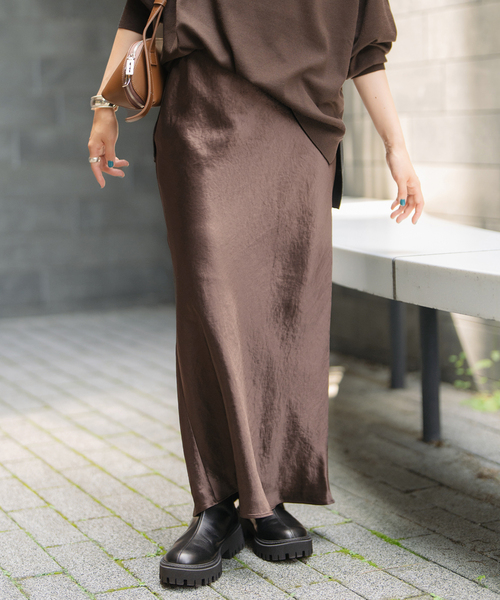 セール】《追加》サテンフレアスカート（スカート）｜Spick & Span