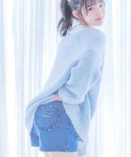 repipi armario（レピピ アルマリオ）の「【girly line】トキメキデニムキュロット（デニムパンツ・キッズ・ブルー/ブラック・MEDIUM/LARGE/SMALL）」の16枚目の写真