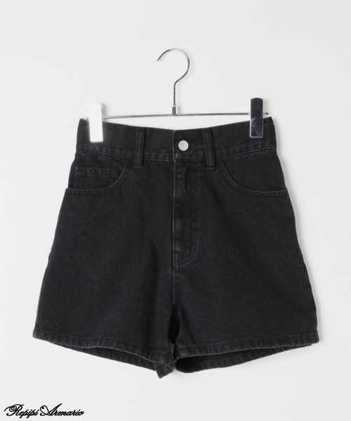 repipi armario（レピピ アルマリオ）の「【girly line】トキメキデニムキュロット（デニムパンツ・キッズ・ブルー/ブラック・MEDIUM/LARGE/SMALL）」の6枚目の写真